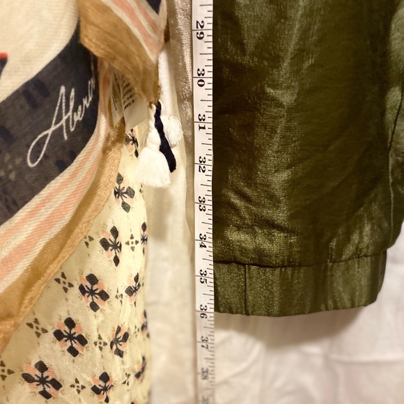 Has it all: Snazzy Satin Joggers in Autumn Green w Vertical Stripe NWT Hot Pants - Picture 10 of 10